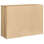 HKH Aparador en derivados de madera con 2 Puertas y 4 Cajones 88 X 30 X 64 Cm - Roble Artesanal