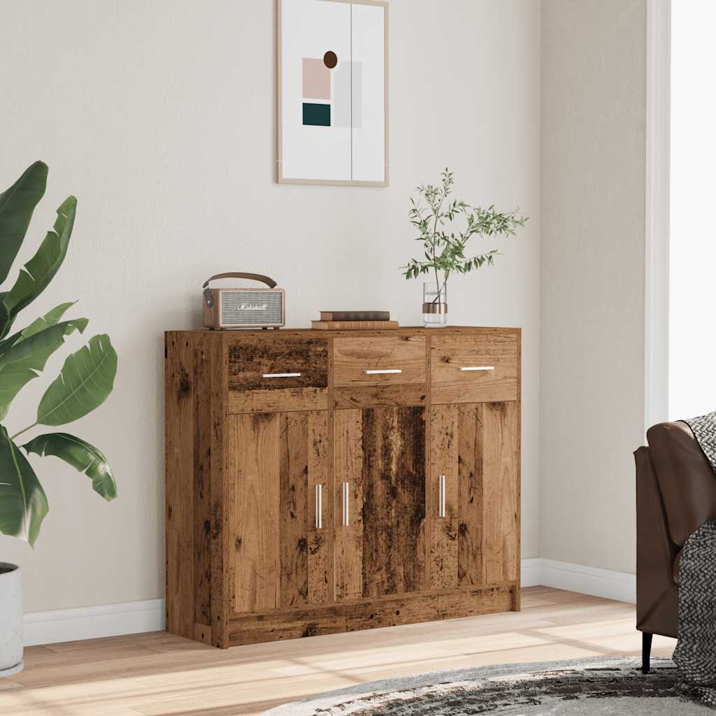 Aparador clásico HKH en derivados de madera 91 x 28 x 75 cm - Madera vieja