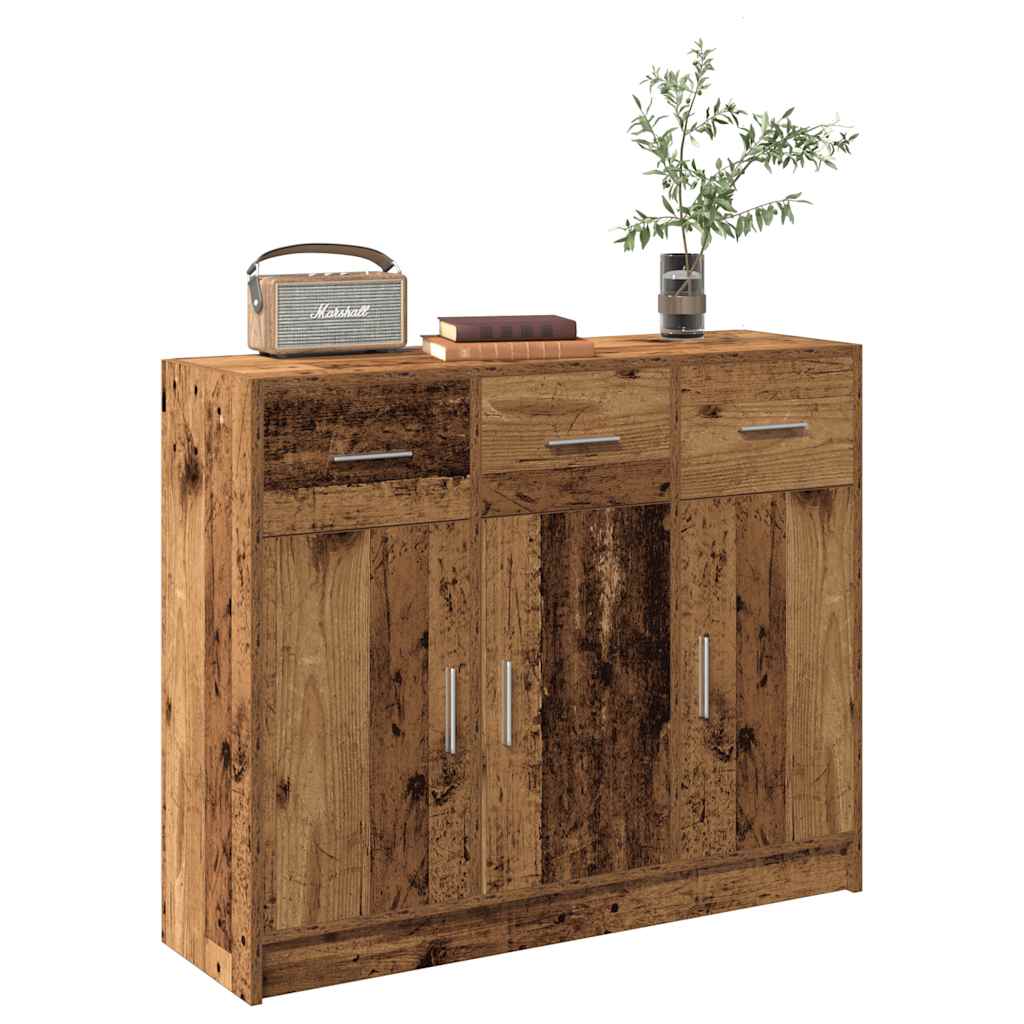 Aparador clásico HKH en derivados de madera 91 x 28 x 75 cm - Madera vieja