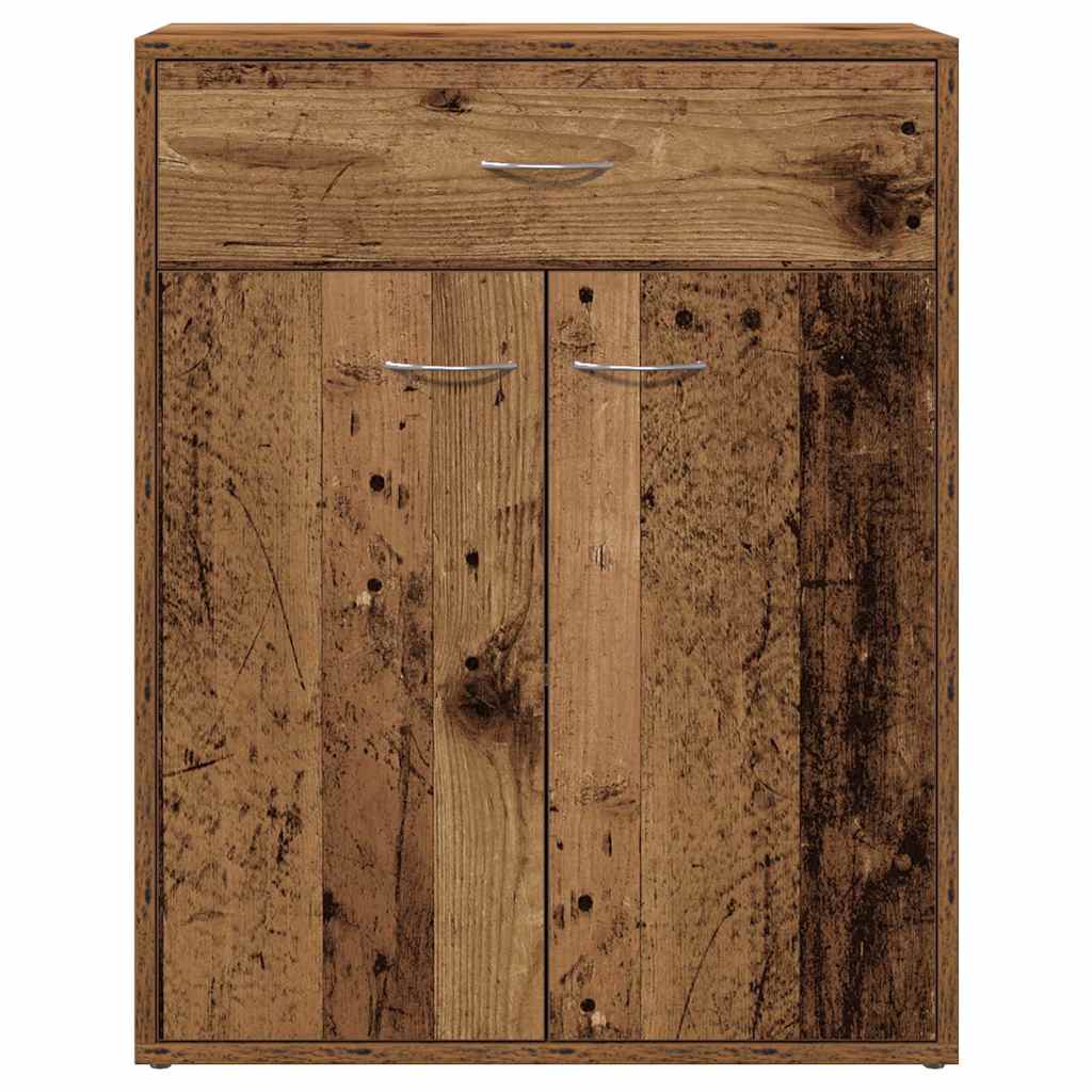 HKH Aparador Clásico de derivados de Madera con 2 Puertas y 1 Cajón 60 X 30 X 75 Cm - Madera Vieja