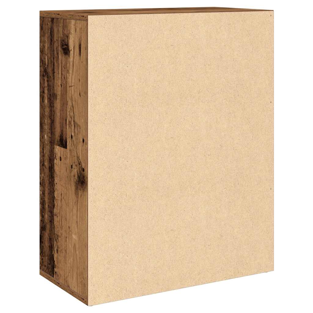 HKH Aparador Clássico em derivados de Madeira com 2 Portas e 1 Gaveta 60 X 30 X 75 Cm - Madeira Velha