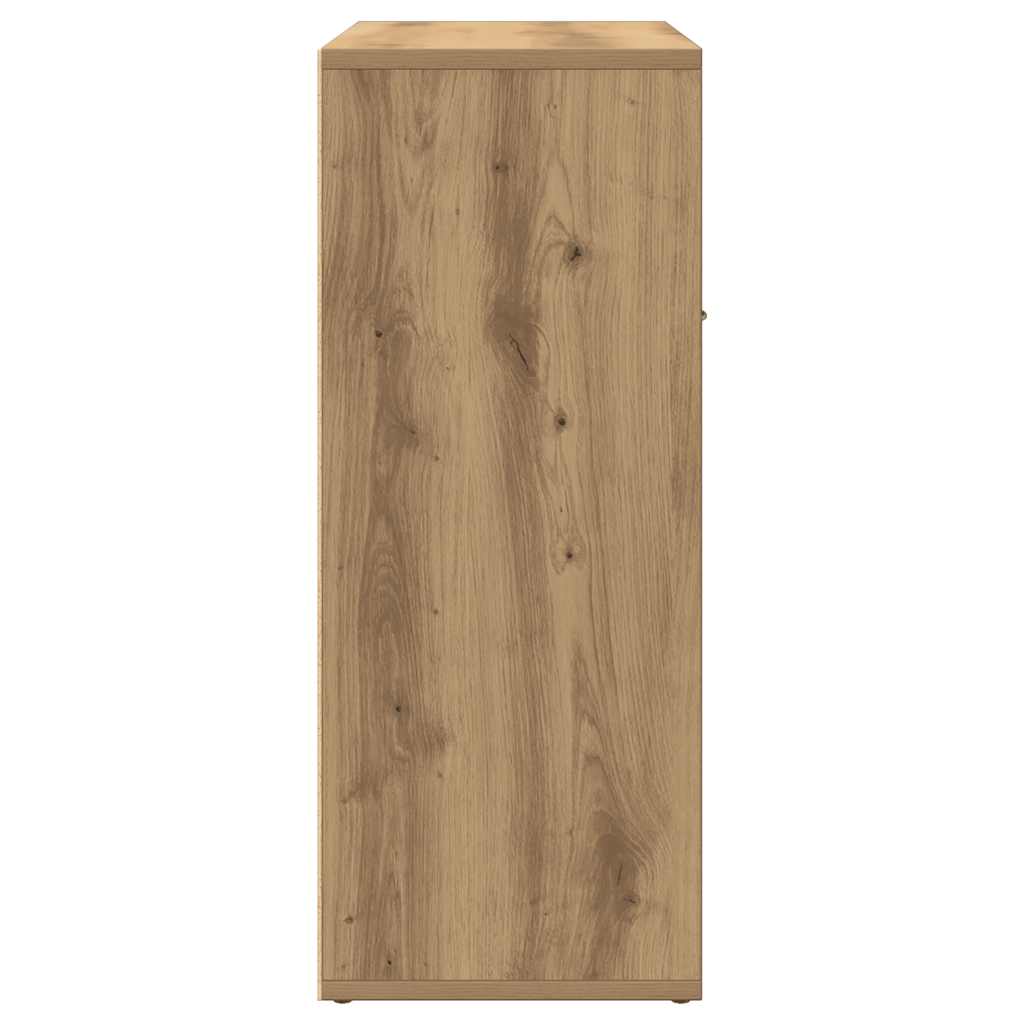 HKH Aparador Clássico em derivados de Madeira com 2 Portas e 1 Gaveta 60 X 30 X 75 Cm - Carvalho Artisiano