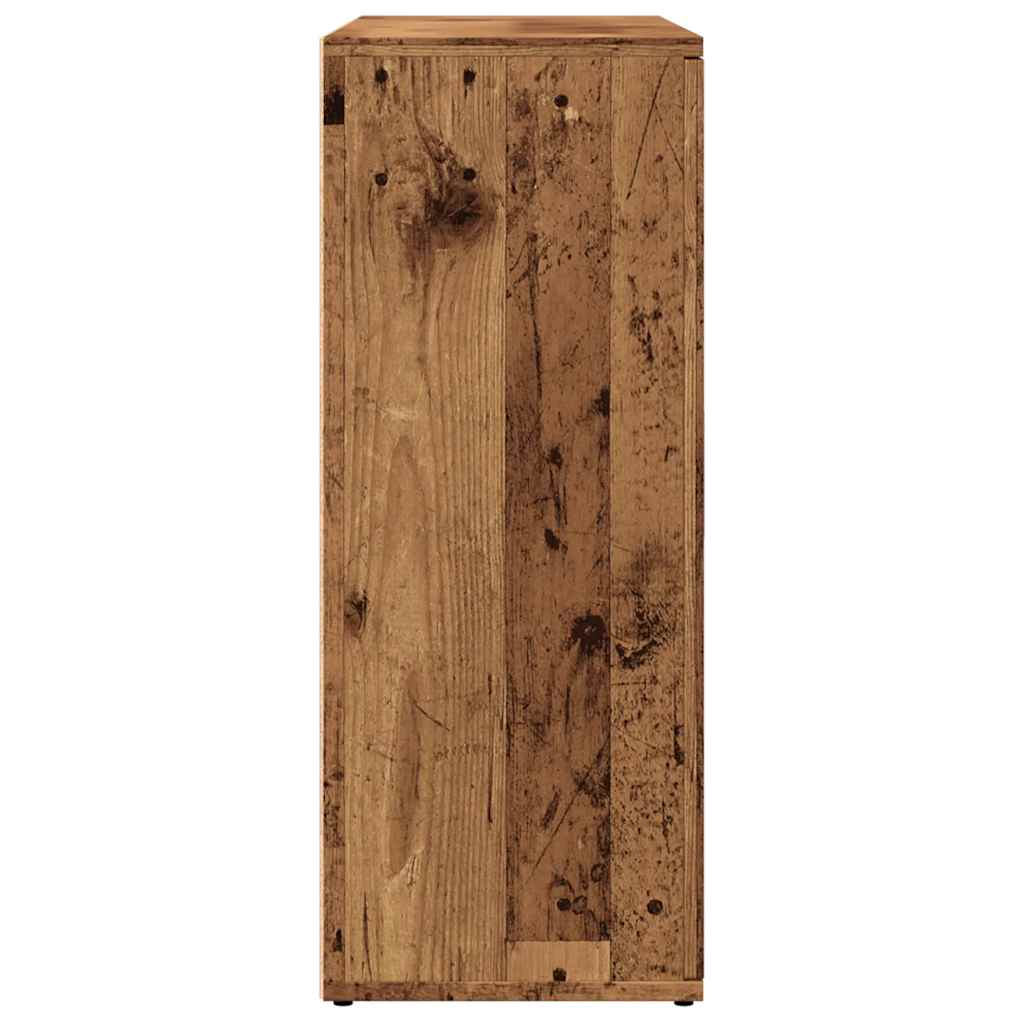 HKH Aparador Clássico em derivados de Madeira, Ferro com 3 Portas e 2 Gavetas 91 X 29,5 X 75 Cm - Madeira Velha