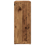 HKH Aparador Clássico em derivados de Madeira, Ferro com 3 Portas e 2 Gavetas 91 X 29,5 X 75 Cm - Madeira Velha