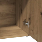 Aparador Clásico HKH de Madera Diseñada, Hierro con 3 Puertas y 2 Cajones 91 x 29,5 x 75 Cm - Roble Artesanal