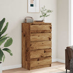 HKH Cajonera Alta de derivados de Madera 60 X 36 X 103 Cm - Madera Envejecida