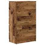HKH Cajonera Alta de derivados de Madera 60 X 36 X 103 Cm - Madera Envejecida