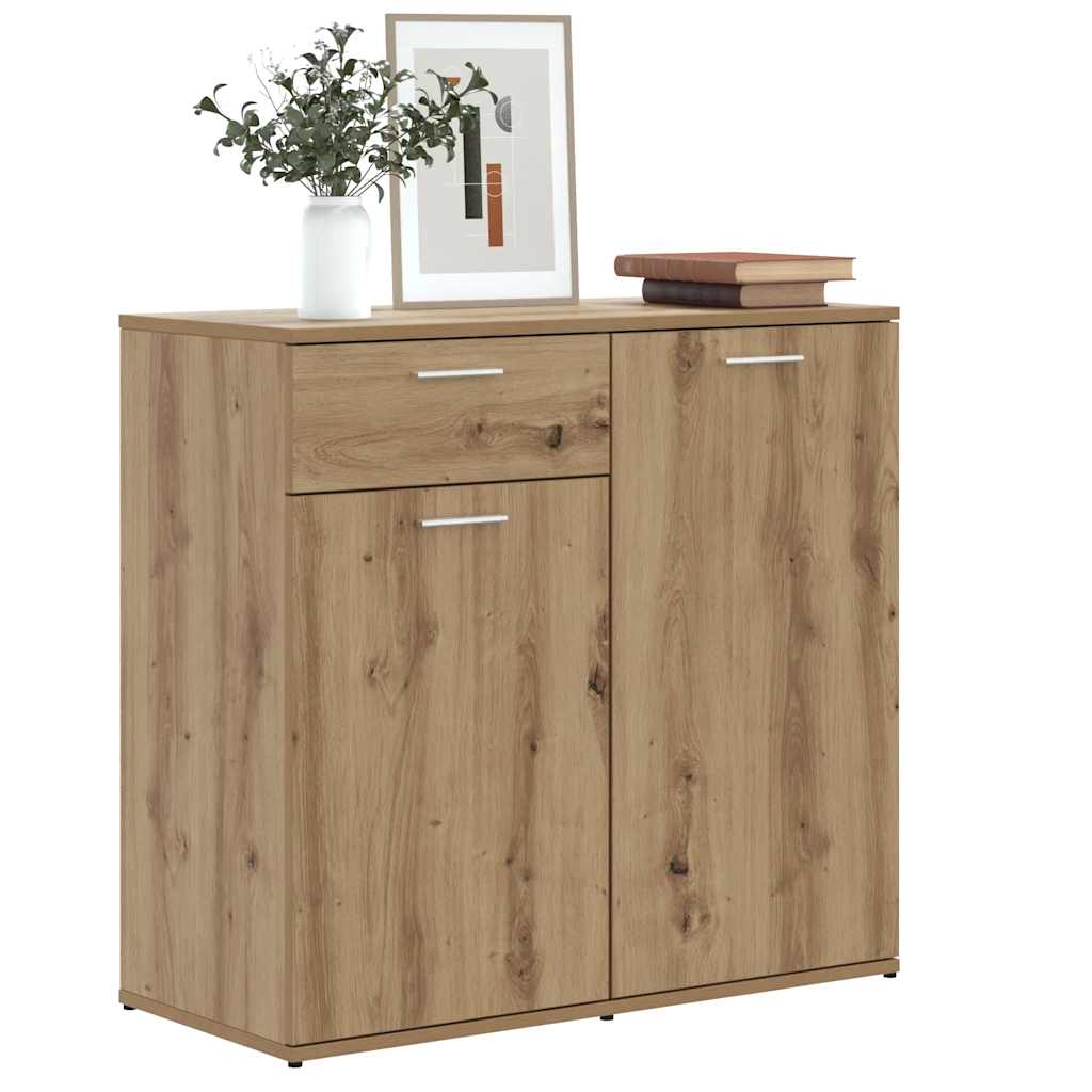 Aparador HKH en derivados de madera 80 x 36 x 75 cm - Roble artesanal