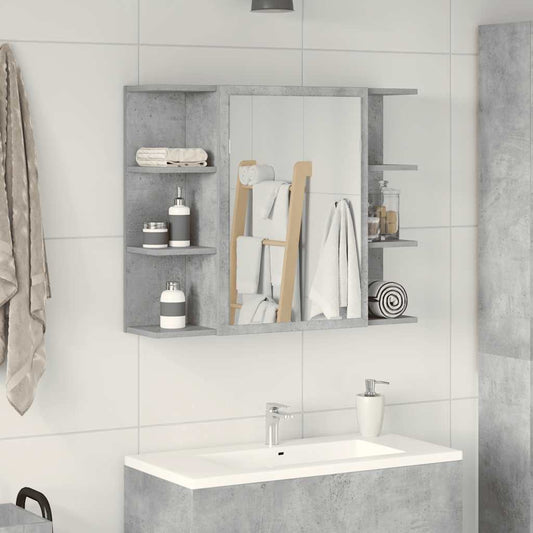 HKH Armário Casa Banho C/ Espelho - 80x20,5x64cm - Cinza