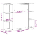Mueble de Baño HKH Con Espejo - 80x20,5x64cm - Gris