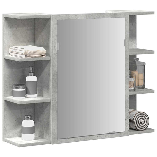 HKH Armário Casa Banho C/ Espelho - 80x20,5x64cm - Cinza