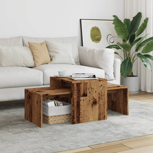 Mesa de centro HKH en madera envejecida