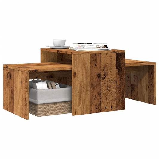 Mesa de centro HKH en madera envejecida