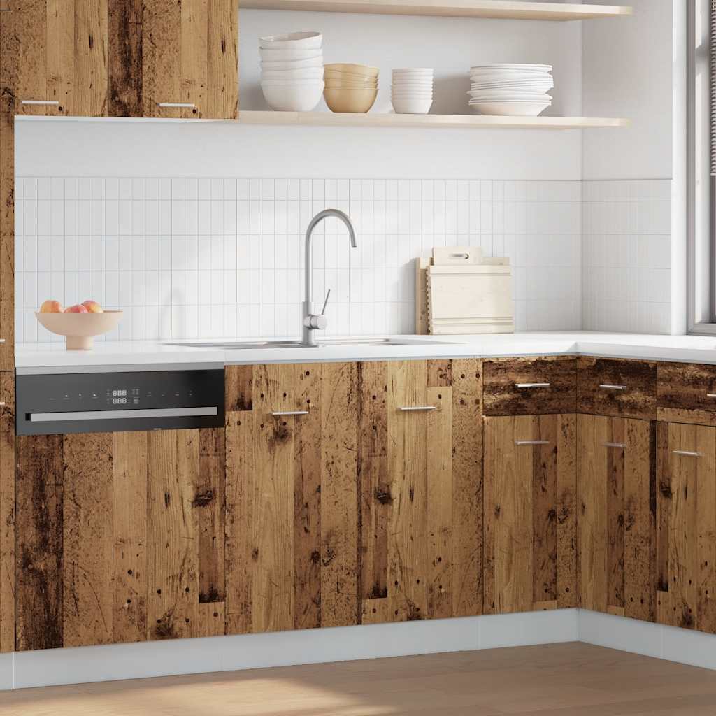 Mueble bajo de fregadero HKH Lyon en madera envejecida
