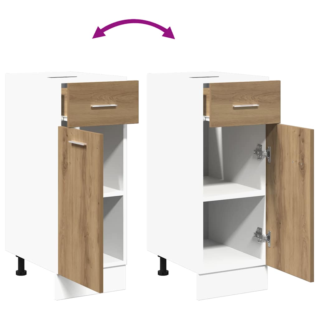 HKH Mueble Bajo C/ Cajones Lyon en Roble Artesanal