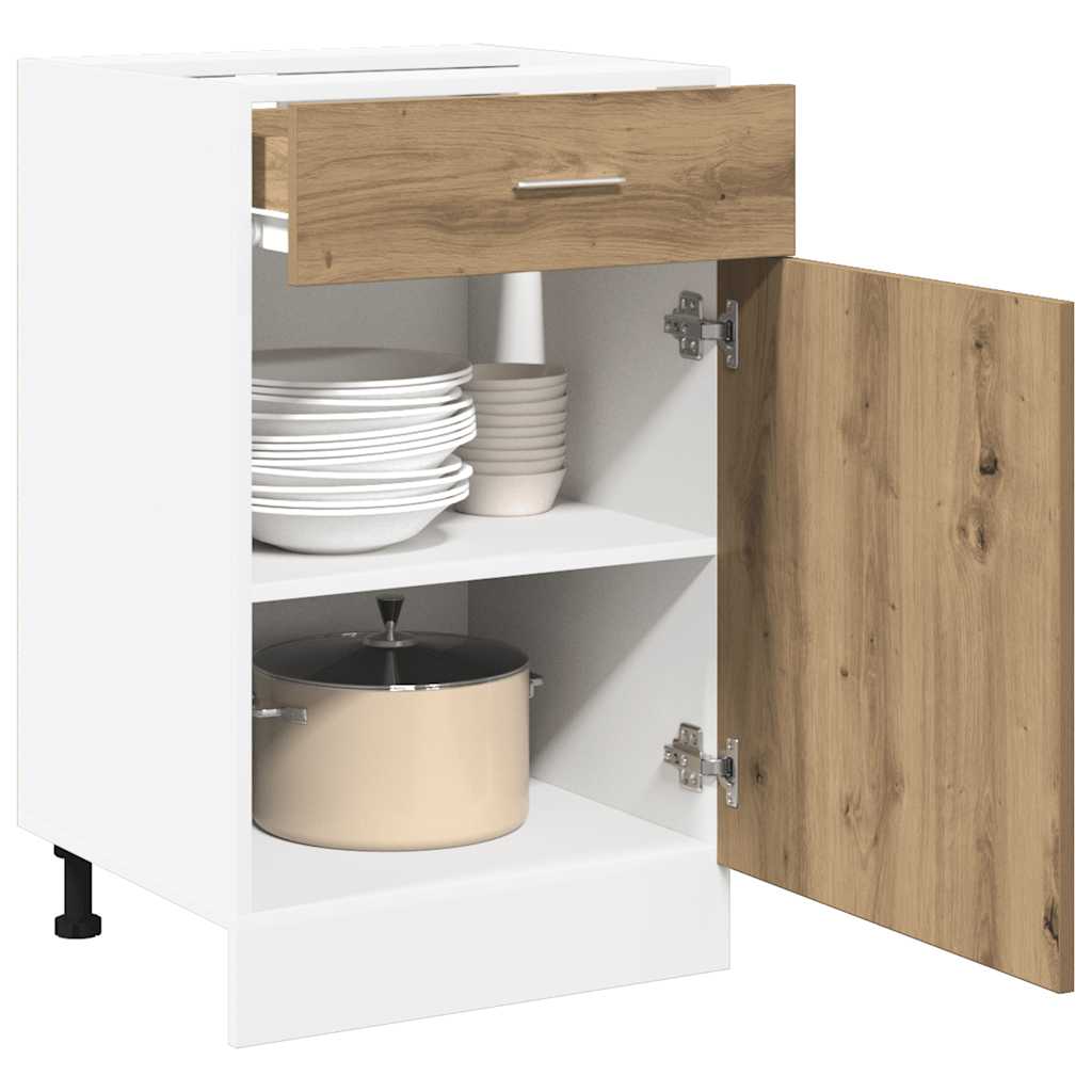 HKH Mueble Bajo C/ Cajones Lyon en Roble Artesanal