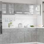Armario de pared HKH con puerta de cristal Lyon de cemento - 80x31x60 cm - Gris