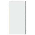 Armario de pared HKH con puerta de cristal Lyon de cemento - 80x31x60 cm - Gris