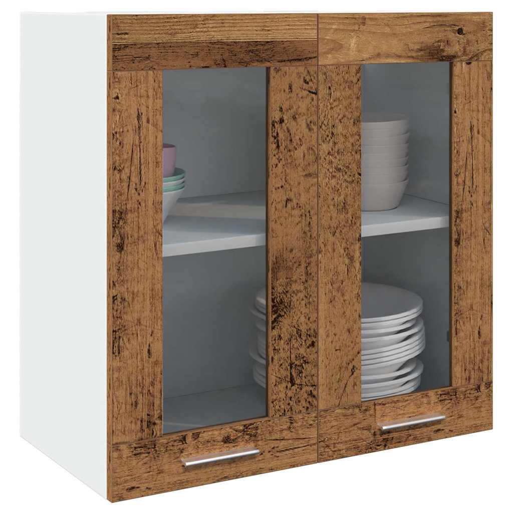 HKH Mueble de pared para cocina con puerta de cristal Lyon