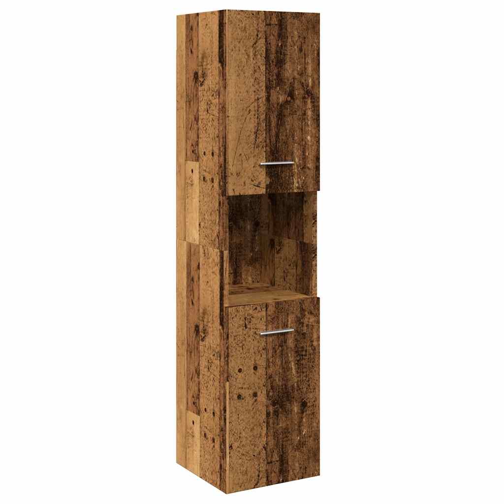 HKH Armário Suspenso de WC em Madeira Velha - 30x30x130cm