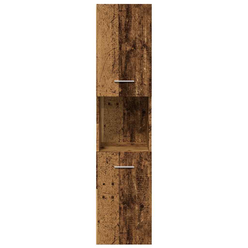 HKH Armario alto de baño de madera vieja - 30x30x130cm