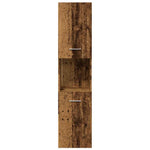 HKH Armario alto de baño de madera vieja - 30x30x130cm