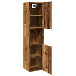 HKH Armario alto de baño de madera vieja - 30x30x130cm