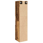 HKH Armario alto de baño de madera vieja - 30x30x130cm