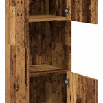 HKH Armario alto de baño de madera vieja - 30x30x130cm