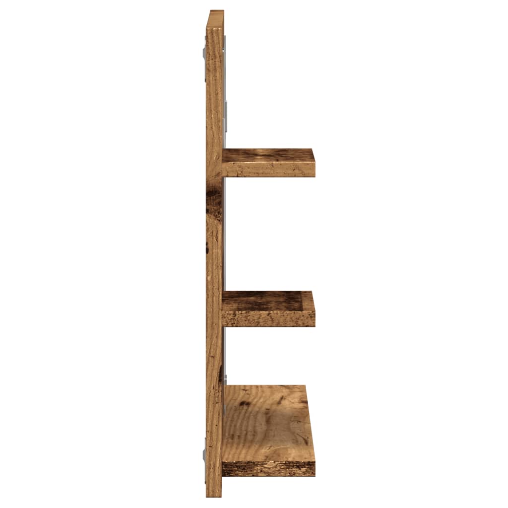 HKH Armario C/ Espejo P/ Cuarto de Baño en Madera Vieja - 60x10,5x45 Cm
