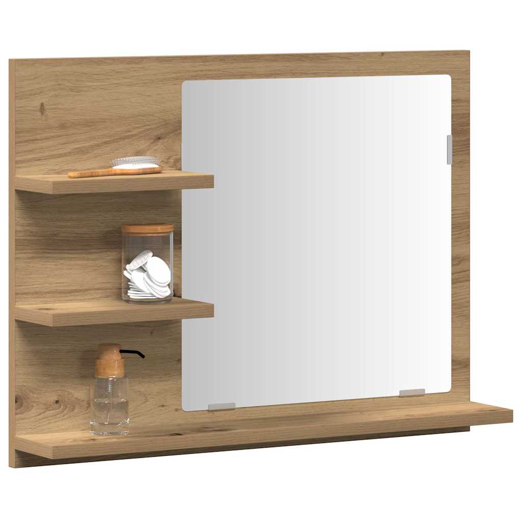 HKH Armário C/ Espelho P/ Casa de Banho em Cimento - 60x10,5x45 Cm - Cinza
