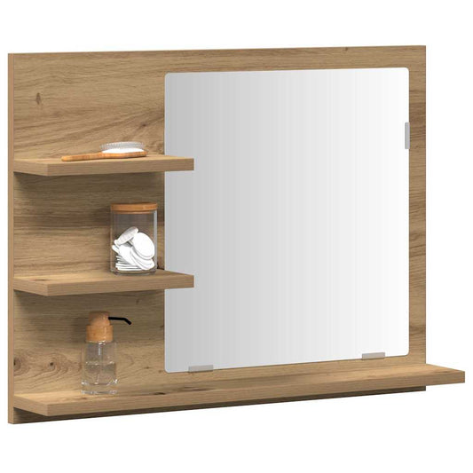 HKH Armário C/ Espelho P/ Casa de Banho em Cimento - 60x10,5x45 Cm - Cinza