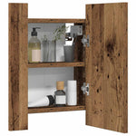 HKH Armario de Baño C/ Espejo/Luces LED en Madera Vieja