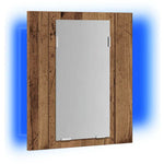 HKH Armario de Baño C/ Espejo/Luces LED en Madera Vieja