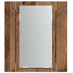 HKH Armario de Baño C/ Espejo/Luces LED en Madera Vieja