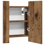 HKH Armario de Baño C/ Espejo/Luces LED en Madera Vieja
