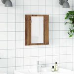 HKH Armario de Baño C/ Espejo/Luces LED en Madera Vieja