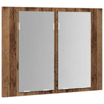 HKH Armario Espejo C/ Leds en Madera Vieja