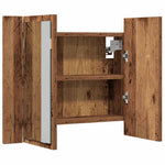 HKH Armario Espejo C/ Leds en Madera Vieja