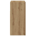 HKH Aparador Moderno en derivados de Madera, Cristal con Luces Led - Roble Artesano