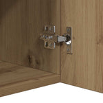 HKH Aparador Moderno en derivados de Madera, Cristal con Luces Led - Roble Artesano