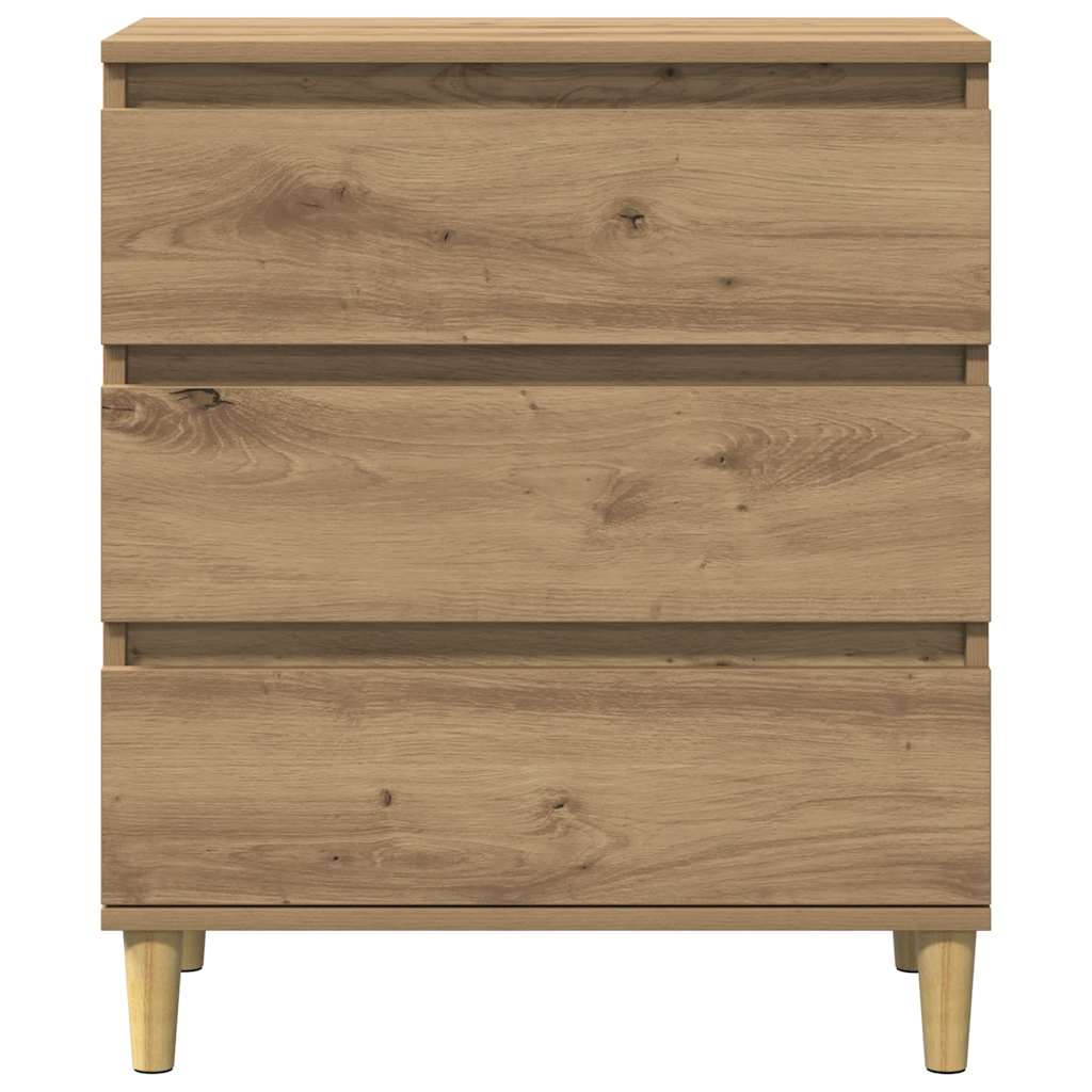 HKH Aparador em derivados de Madeira com 3 Gavetas 60 X 35 X 70 Cm - Carvalho Artisiano