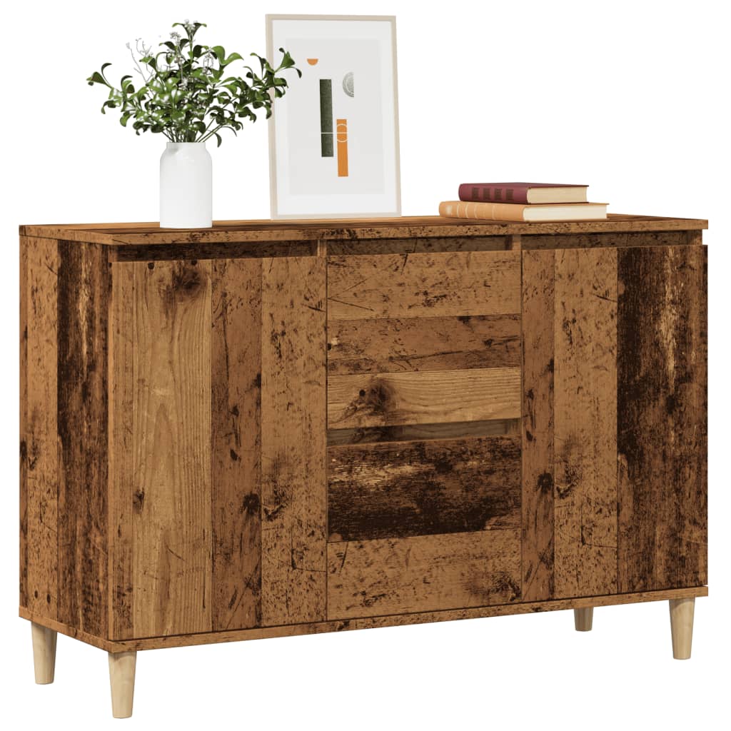 Aparador HKH en derivados de madera, madera maciza de eucalipto 102 x 35 x 70 cm - Madera Vieja