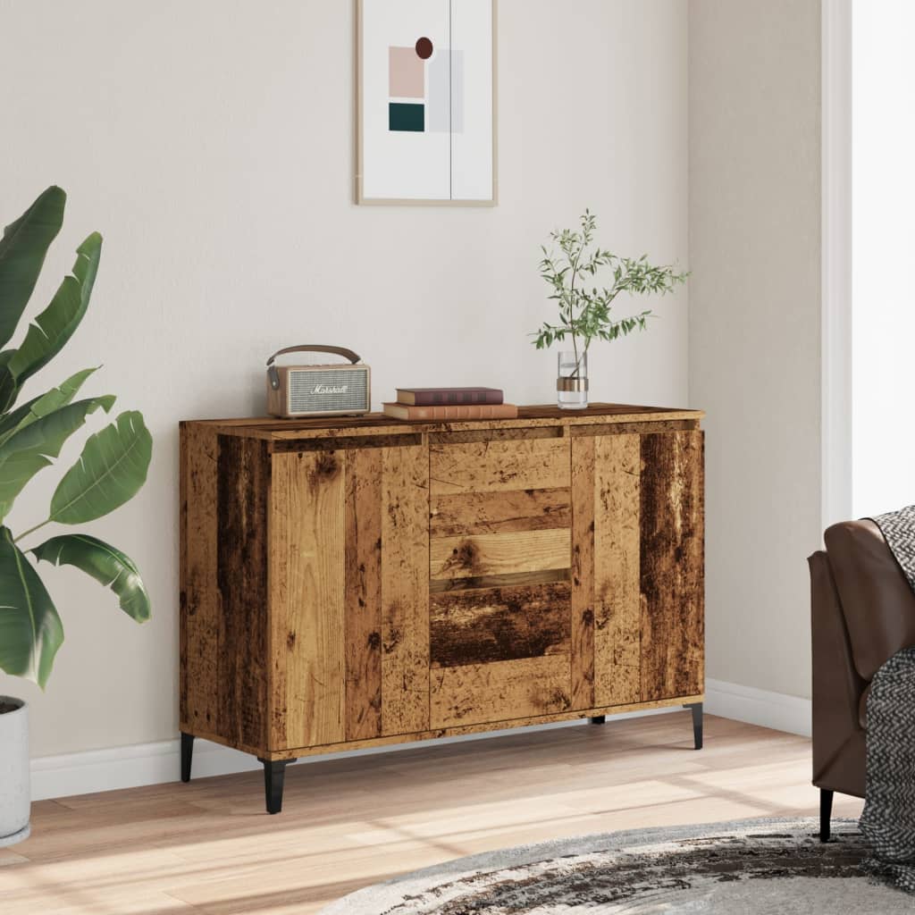 Aparador Industrial HKH en Derivados de Madera, Metal 102 X 35 X 70 Cm - Madera Antigua