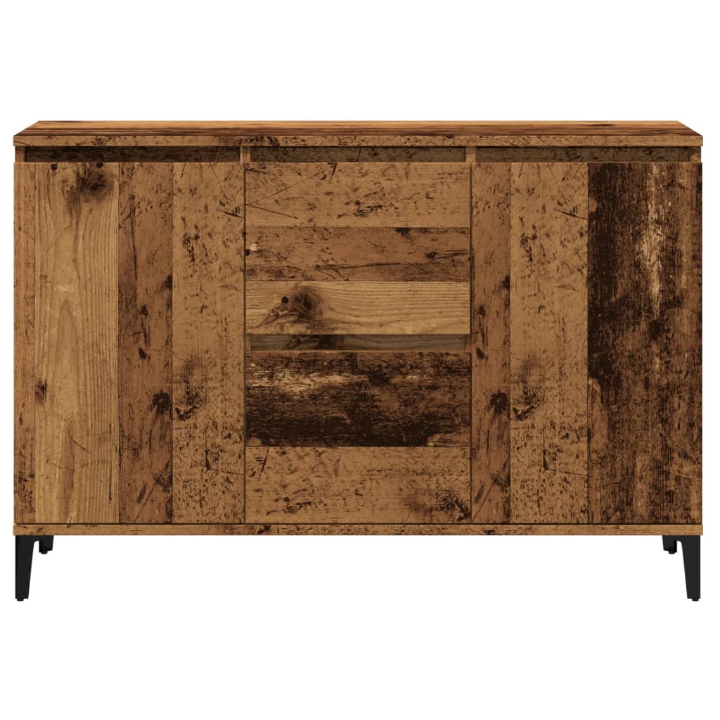 HKH Aparador Industrial em derivados de Madeira, Metal 102 X 35 X 70 Cm - Madeira Velha