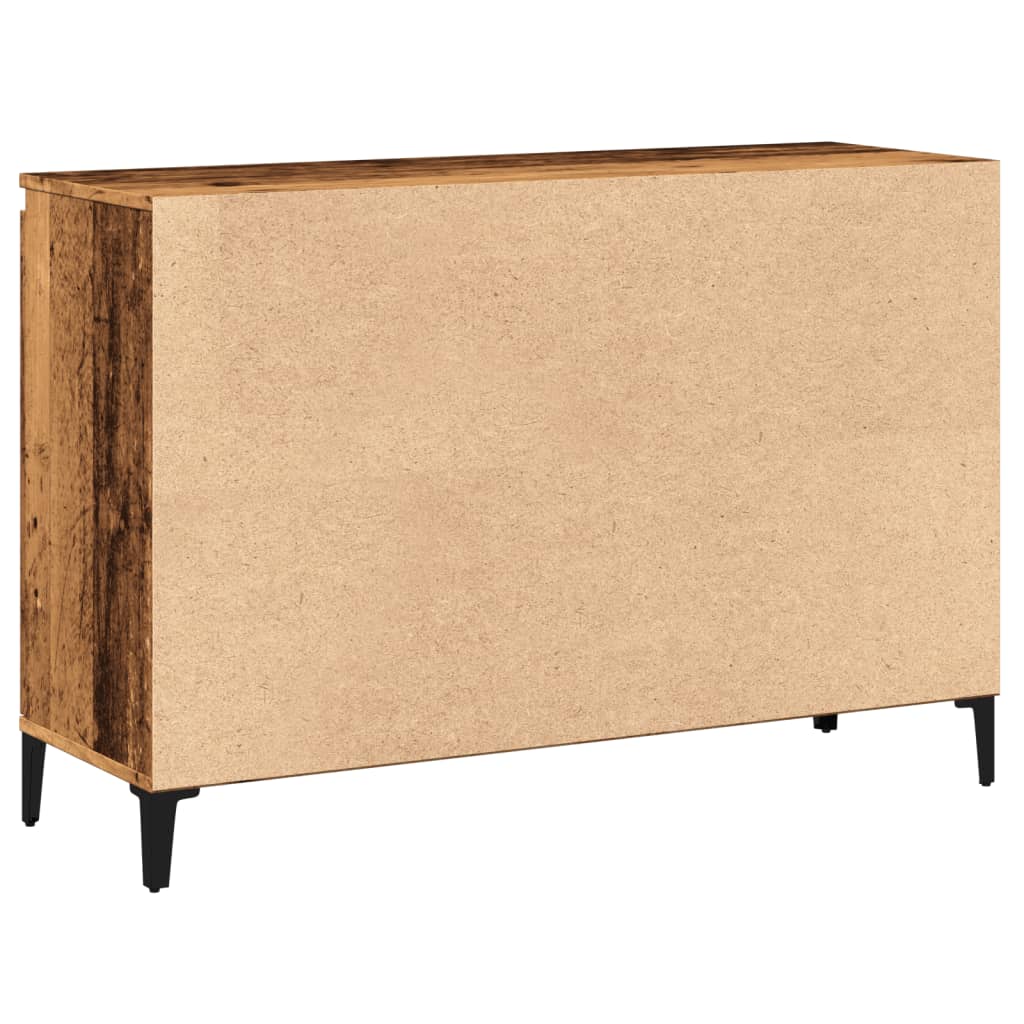 HKH Aparador Industrial em derivados de Madeira, Metal 102 X 35 X 70 Cm - Madeira Velha