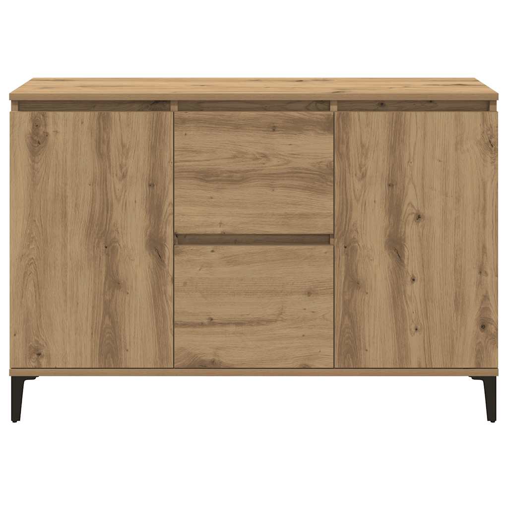 HKH Aparador Industrial en derivados de Madera, Metal 102 X 35 X 70 Cm - Roble Artesano