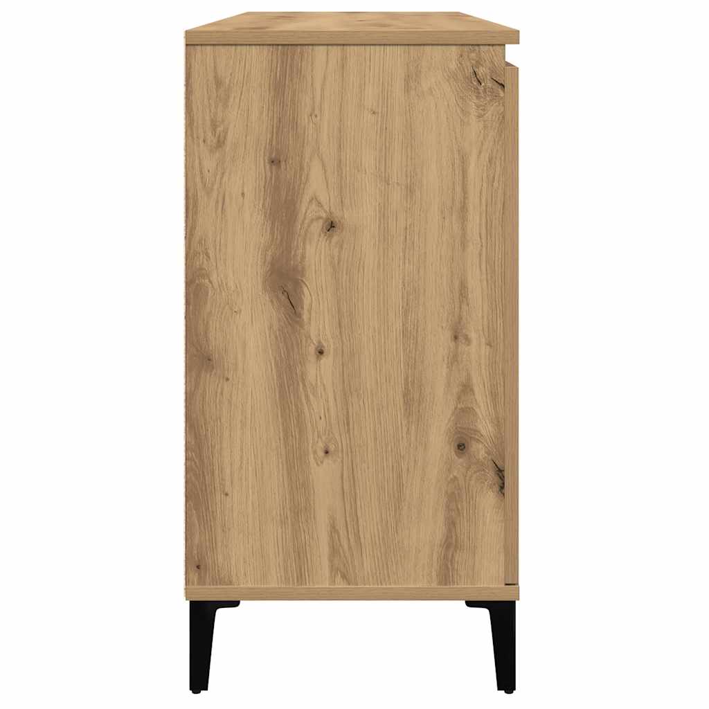 HKH Aparador Industrial en derivados de Madera, Metal 102 X 35 X 70 Cm - Roble Artesano