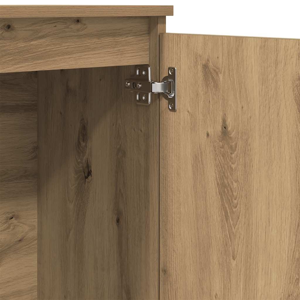 HKH Aparador Industrial en derivados de Madera, Metal 102 X 35 X 70 Cm - Roble Artesano