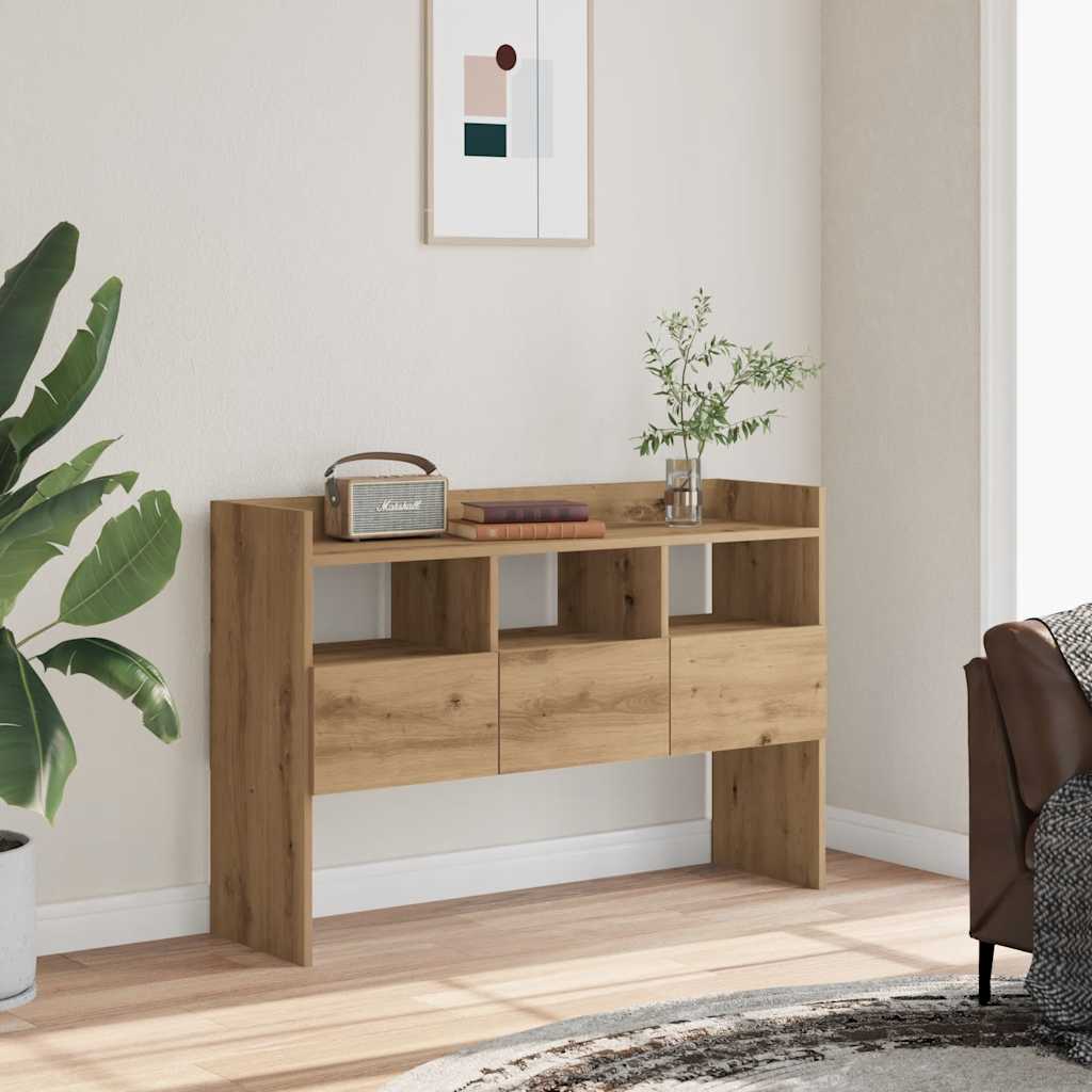 HKH Aparador en derivados de madera con 3 Cajones 105 x 30 x 70 cm - Roble Artesano